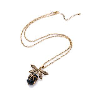 3x Boho Dragonfly Chic Gold Necklace